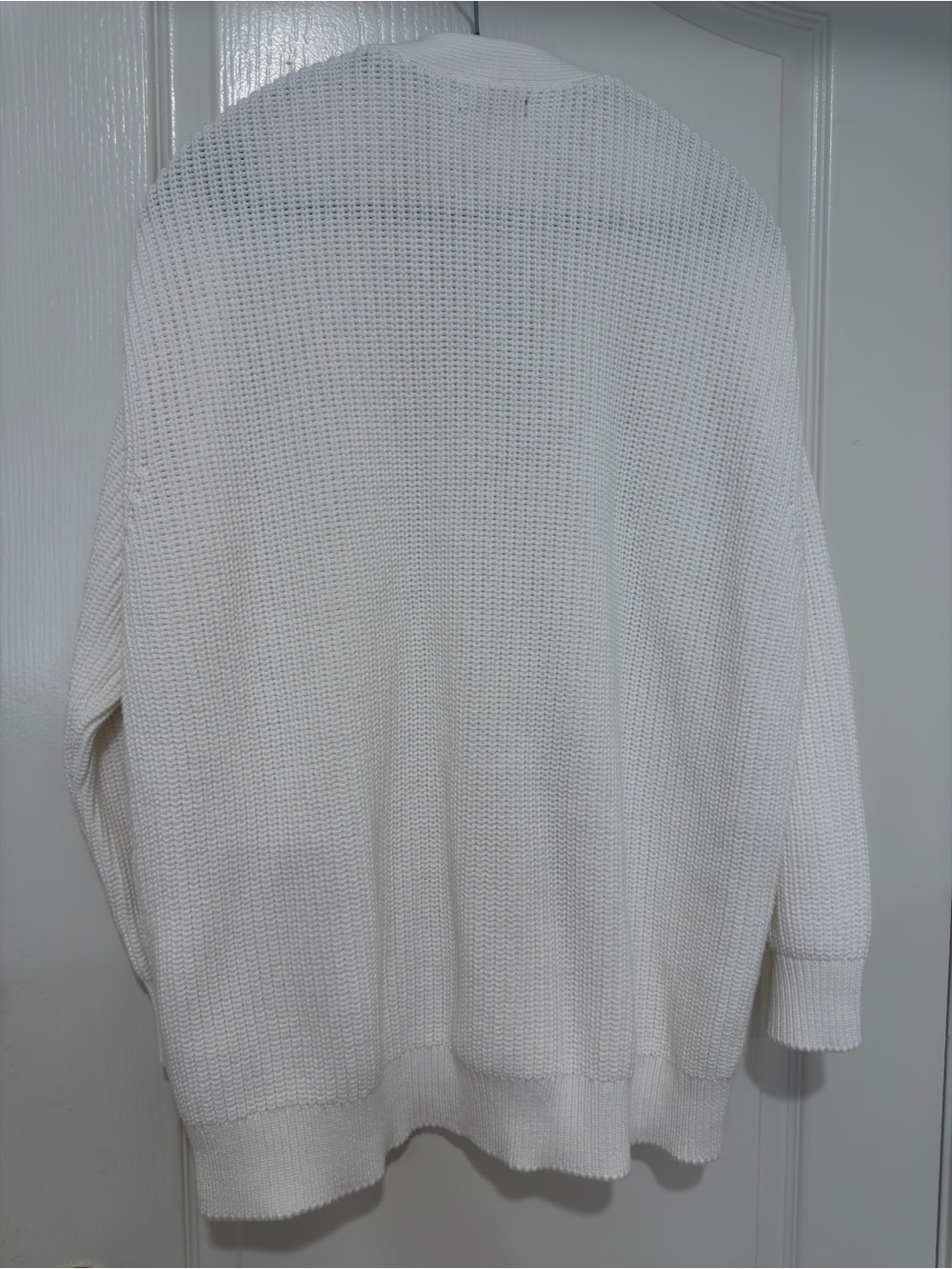 Quince Ivory Oversized Boyfriend Cardigan Size M Organic Cotton - Picture 6 of 6